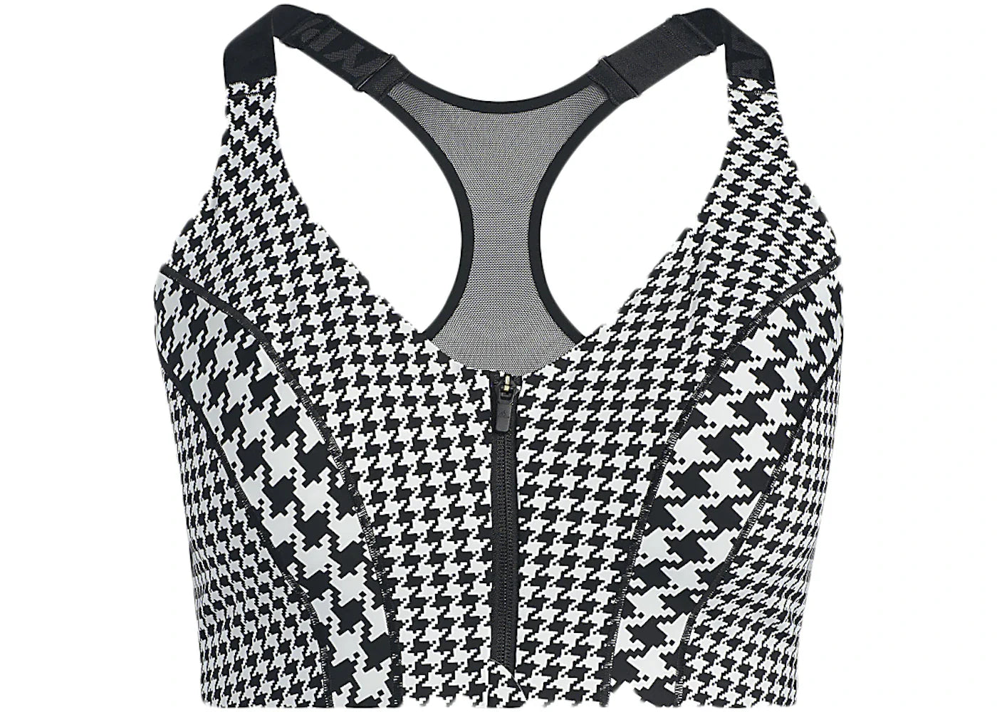 adidas Ivy Park Halls of Ivy Allover Print Zip Bra 2.0 (Plus Size) Clear Grey/Black