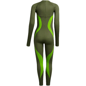 adidas Ivy Park Halls of Ivy Circular Knit Catsuit Semi Solar Slime/Wild PIne