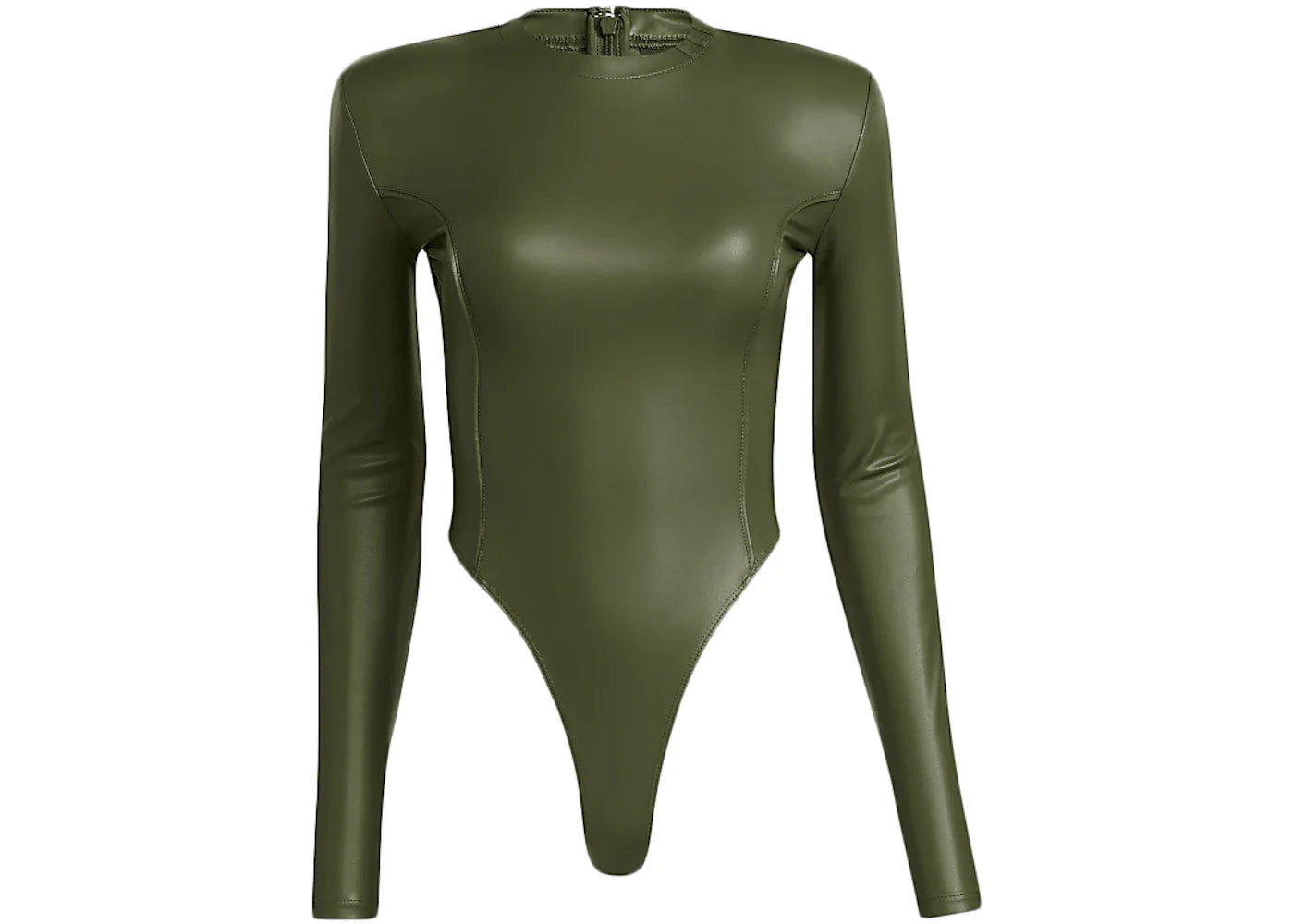 adidas Ivy Park Halls of Ivy Faux Leather Bodysuit Wild Pine