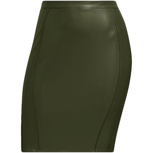 adidas Ivy Park Halls of Ivy Faux Leather Skirt (Plus Size) Wild Pine