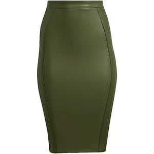 adidas Ivy Park Halls of Ivy Faux Leather Skirt Wild Pine