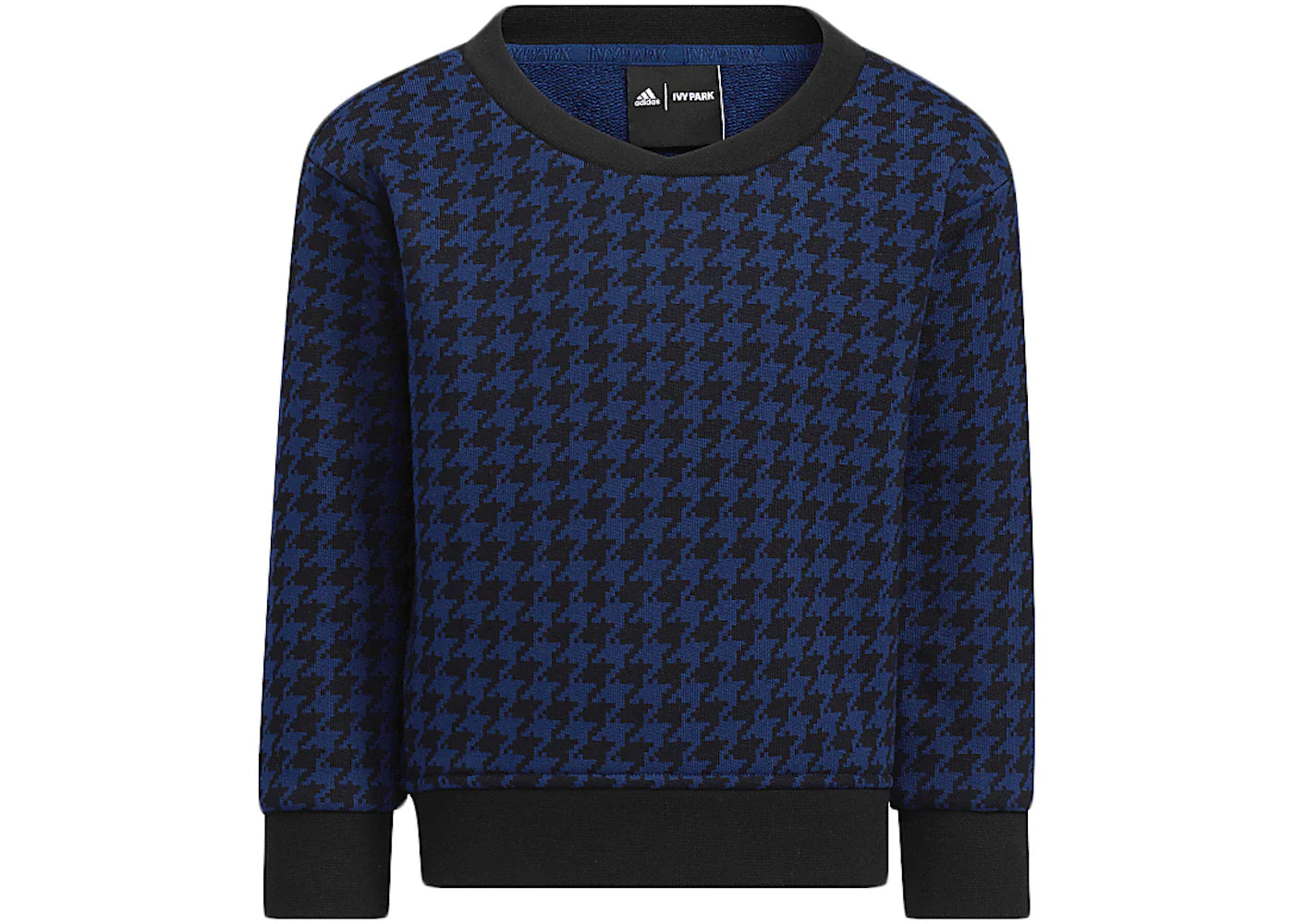 adidas Ivy Park Halls of Ivy Kids Allover Print Crewneck Sweatshirt (All Gender) Dark Blue/Black