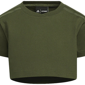 adidas Ivy Park Halls of Ivy Kids Crop Tee Wild Pine