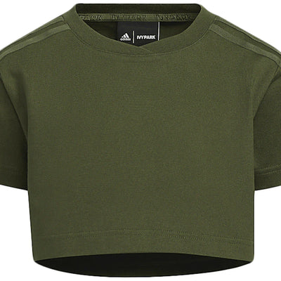 adidas Ivy Park Halls of Ivy Kids Crop Tee Wild Pine