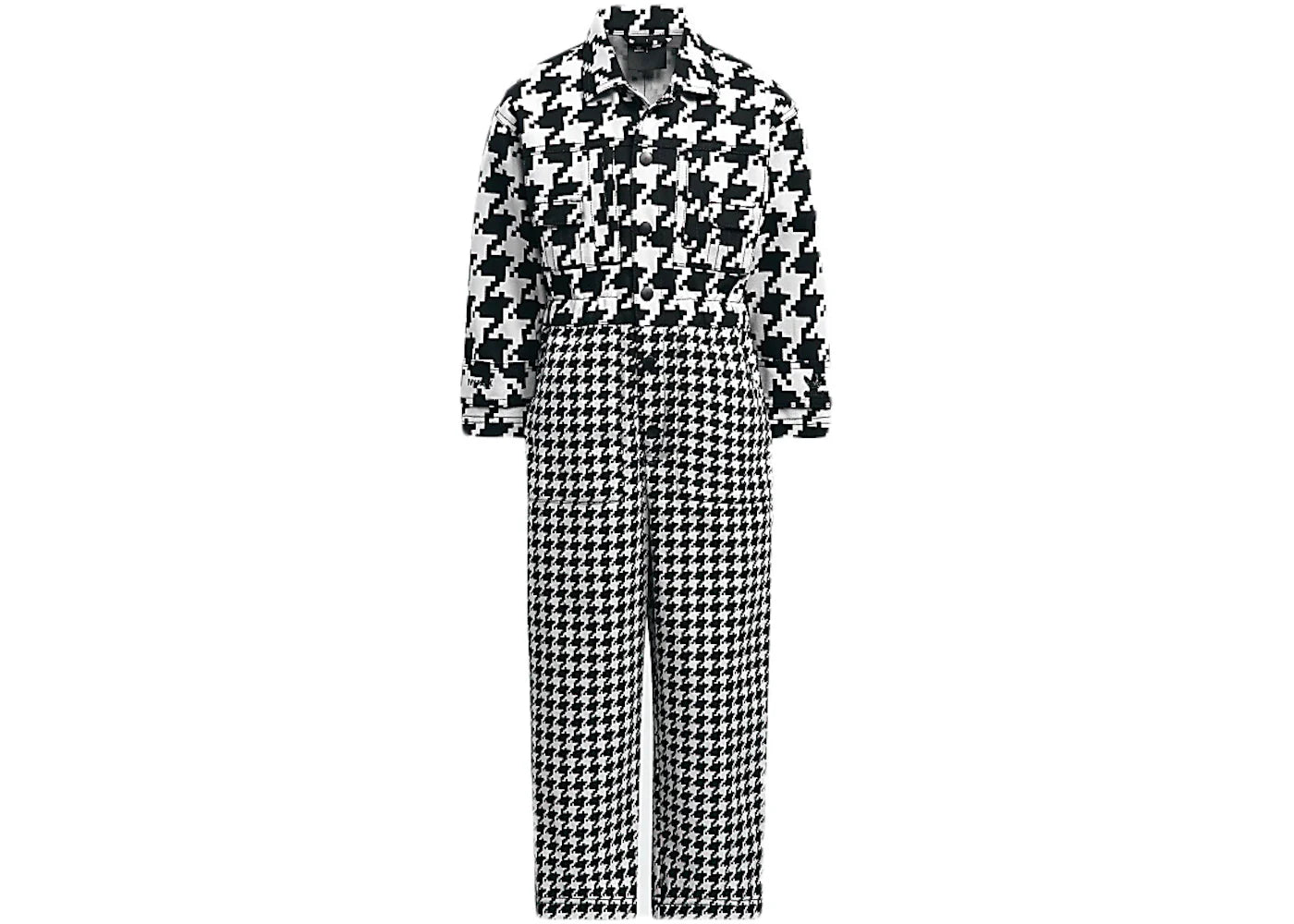 adidas Ivy Park Halls of Ivy Kids Denim Houndstooth Jumpsuit (All Gender) Clear Grey/Black