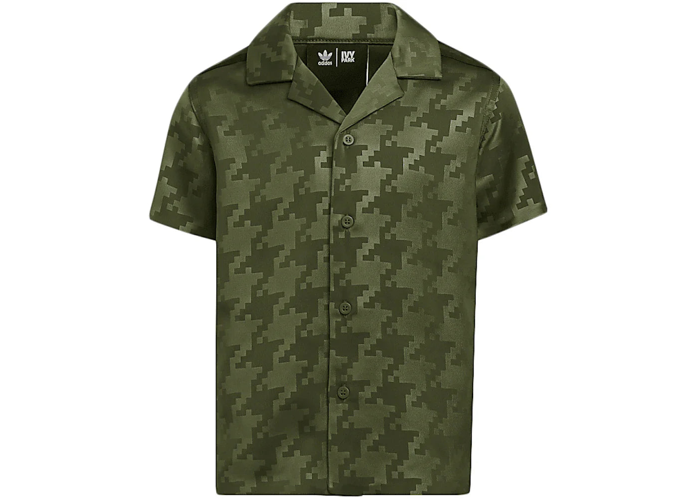 adidas Ivy Park Halls of Ivy Kids Houndstooth Pajama Top (All Gender) Wild Pine