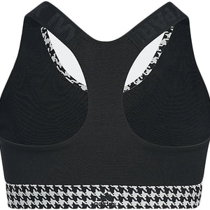 adidas Ivy Park Halls of Ivy Kids Houndstooth Sports Bra Clear Grey/Black