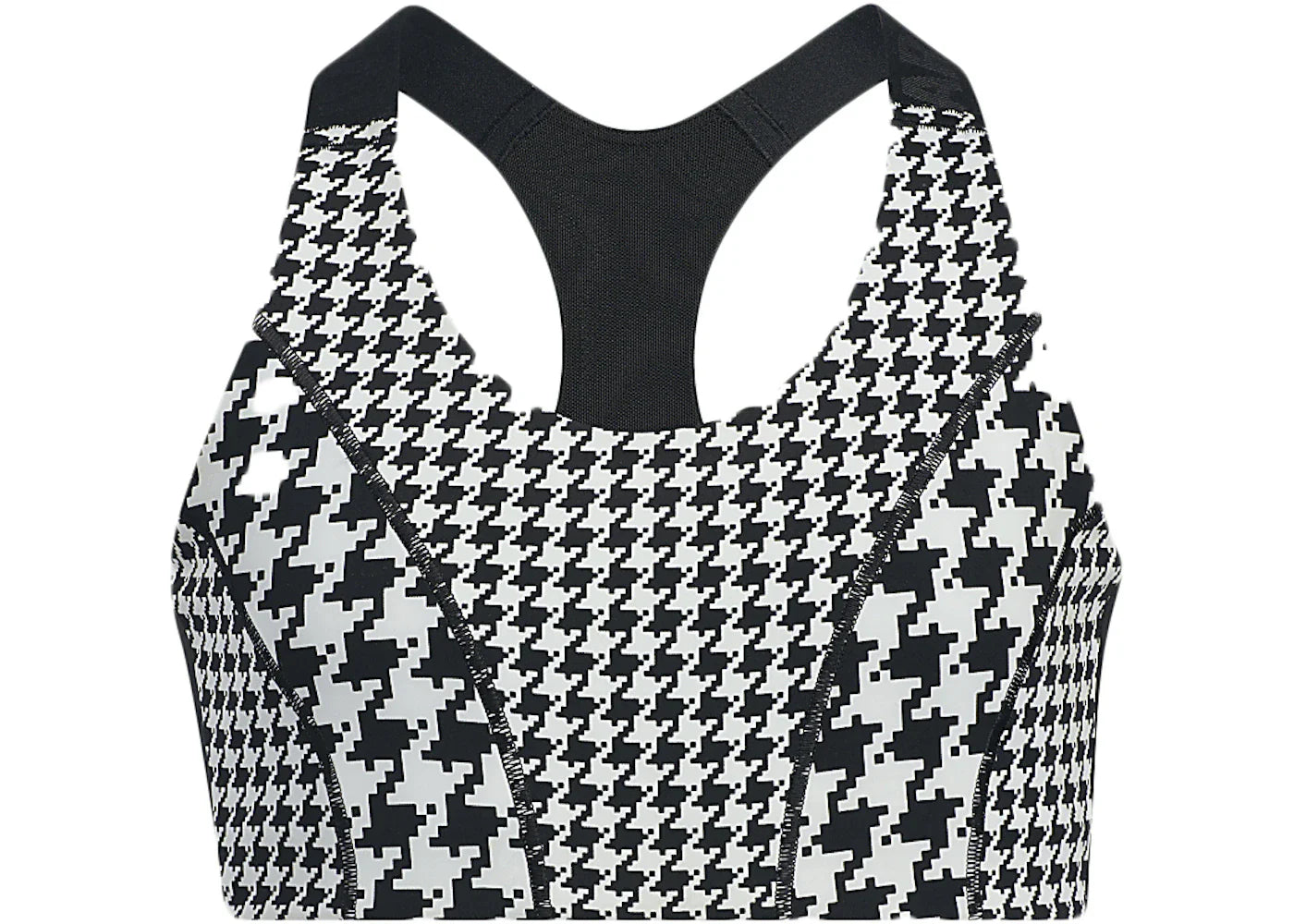 adidas Ivy Park Halls of Ivy Kids Houndstooth Sports Bra Clear Grey/Black