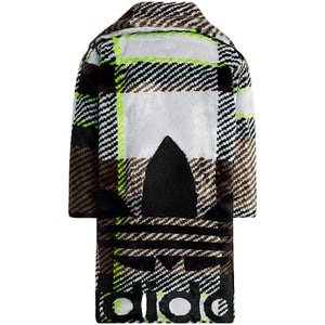 adidas Ivy Park Halls of Ivy Kids Long Printed Faux Fur Jacket Clear Grey/Brown/Black/Semi Solar Slime