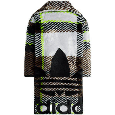 adidas Ivy Park Halls of Ivy Kids Long Printed Faux Fur Jacket Clear Grey/Brown/Black/Semi Solar Slime