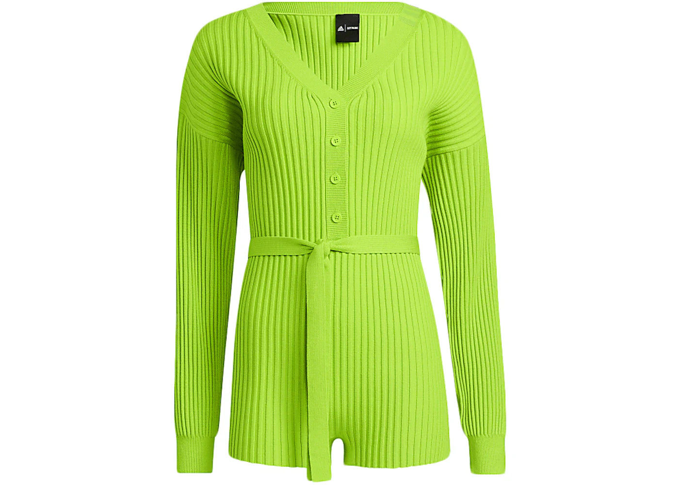 adidas Ivy Park Halls of Ivy Knit Rib Romper Semi Solar Slime