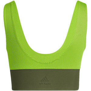 adidas Ivy Park Halls of Ivy Knit Scoop Bra Semi Solar Slime/Wild PIne