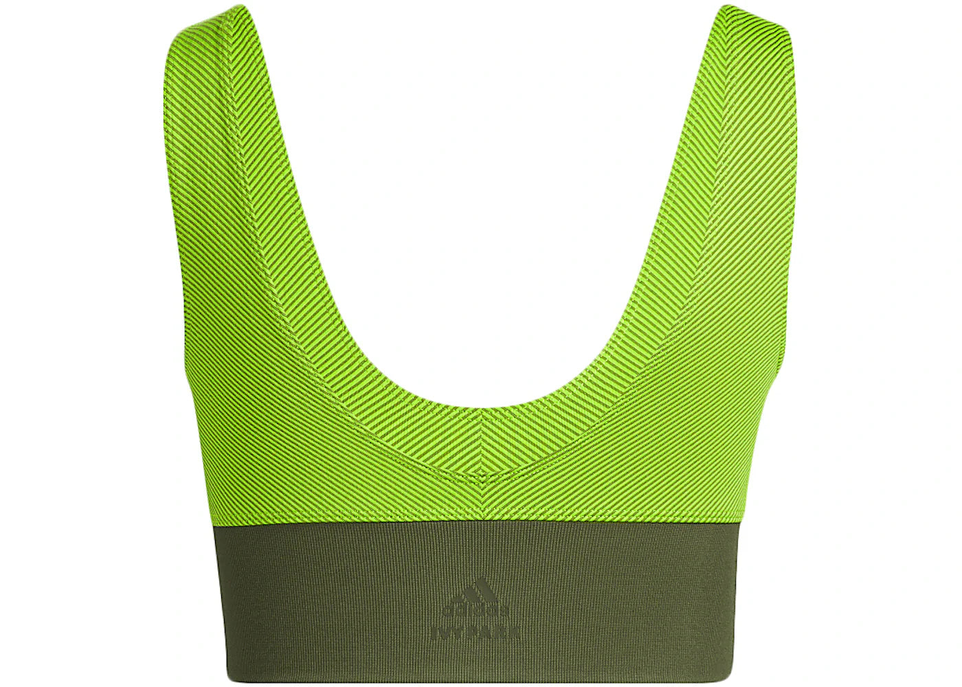 adidas Ivy Park Halls of Ivy Knit Scoop Bra Semi Solar Slime/Wild PIne