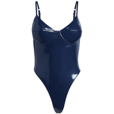 adidas Ivy Park Halls of Ivy Latex Bodysuit Dark Blue
