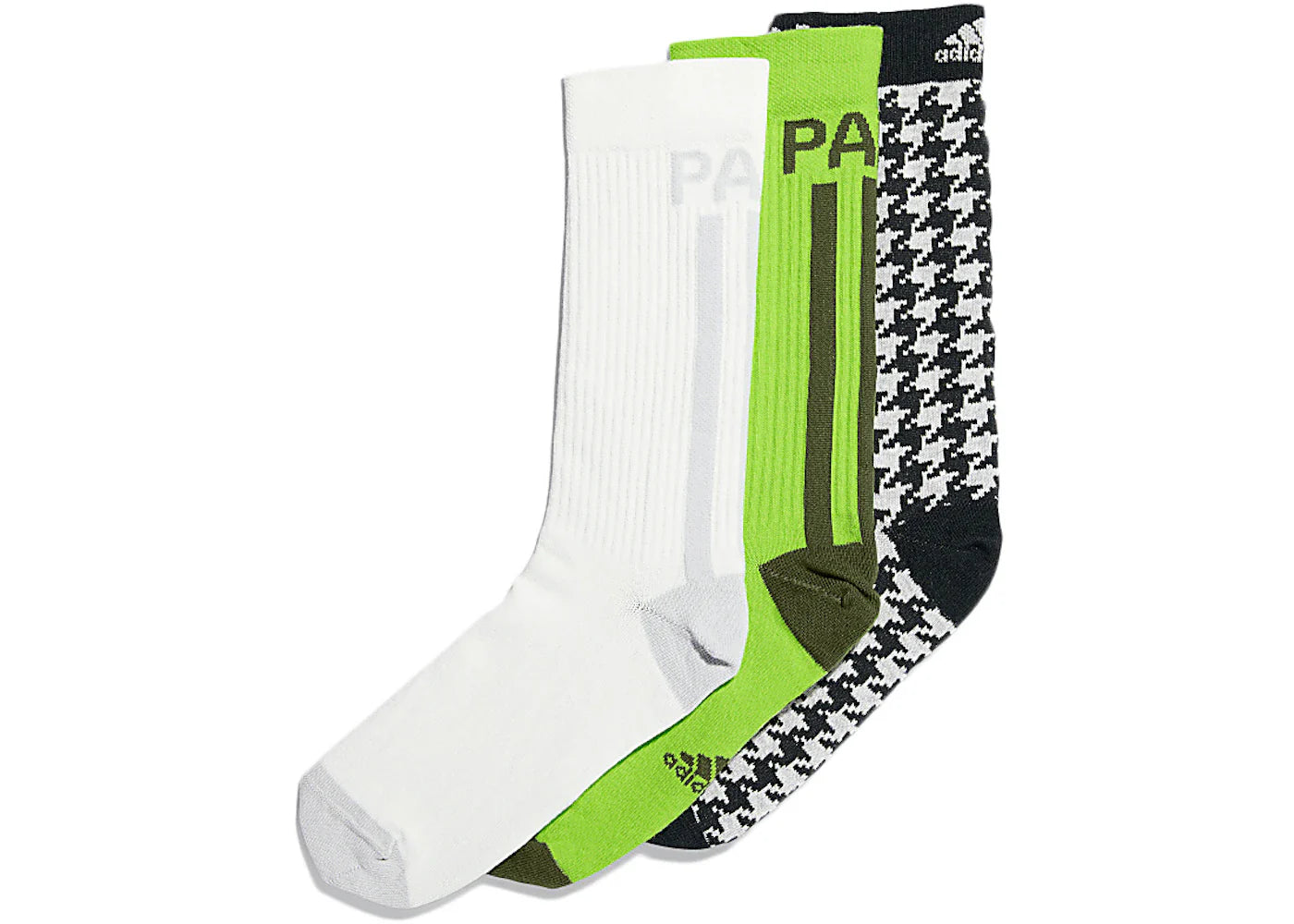 adidas Ivy Park Halls of Ivy Socks 2.0 (3 Pairs) White/Light Solid Grey/Wild Pine/Solar Green