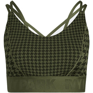 adidas Ivy Park Halls of Ivy Strappy Low Support Bra (Plus Size) Wild Pine/Black