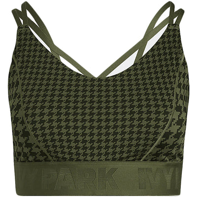 adidas Ivy Park Halls of Ivy Strappy Low Support Bra (Plus Size) Wild Pine/Black