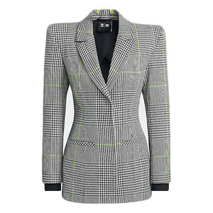 adidas Ivy Park Halls of Ivy Suit Jacket (Asia Sizing) White/Black/Semi Solar Slime