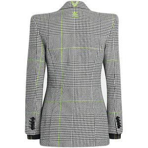 adidas Ivy Park Halls of Ivy Suit Jacket White/Black/Semi Solar Slime