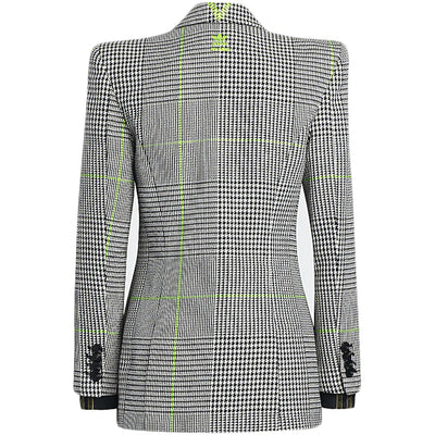 adidas Ivy Park Halls of Ivy Suit Jacket White/Black/Semi Solar Slime
