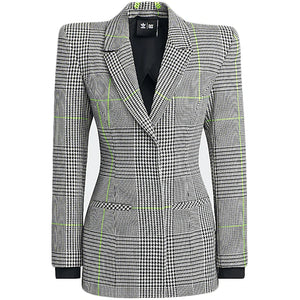 adidas Ivy Park Halls of Ivy Suit Jacket White/Black/Semi Solar Slime