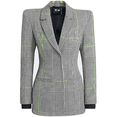 adidas Ivy Park Halls of Ivy Suit Jacket White/Black/Semi Solar Slime