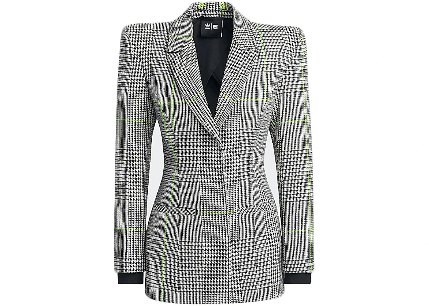 adidas Ivy Park Halls of Ivy Suit Jacket White/Black/Semi Solar Slime