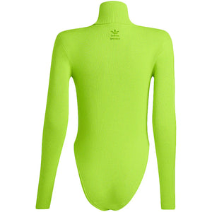 adidas Ivy Park Halls of Ivy Turtleneck Rib Knit Bodysuit Semi Solar Slime