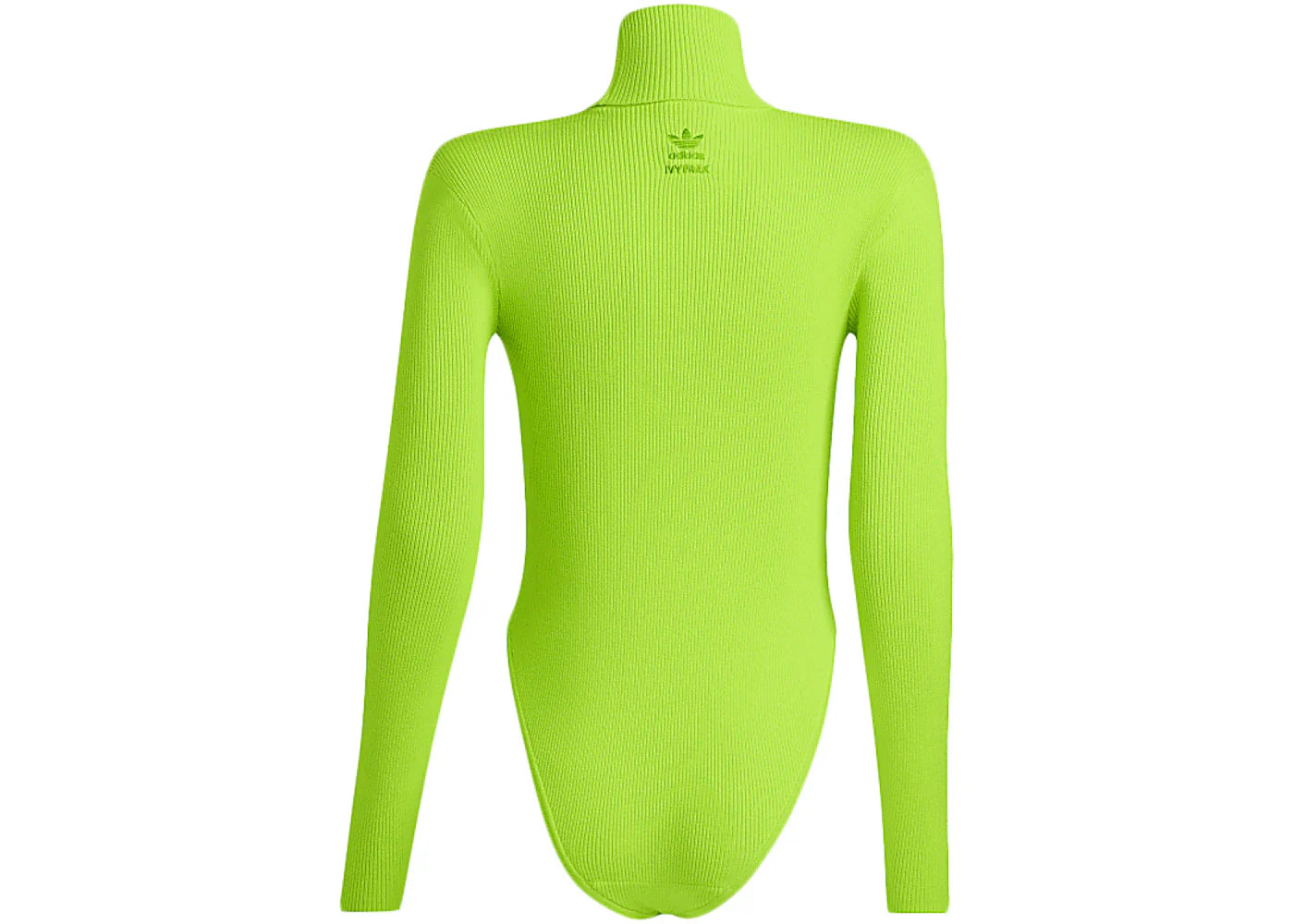 adidas Ivy Park Halls of Ivy Turtleneck Rib Knit Bodysuit Semi Solar Slime