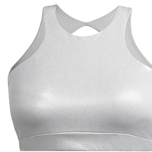 adidas Ivy Park Halter Bra (Plus Size) Light Solid Grey/Silver Metallic