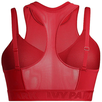 adidas Ivy Park High-Neck Sheer Bra (Plus Size) Red