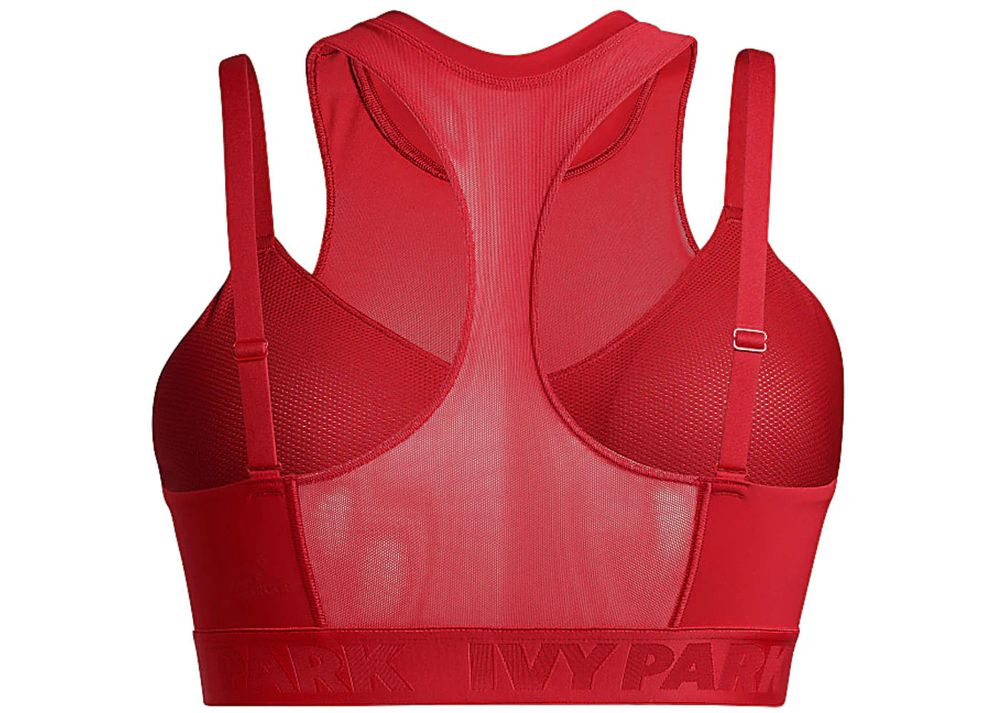 adidas Ivy Park High-Neck Sheer Bra (Plus Size) Red