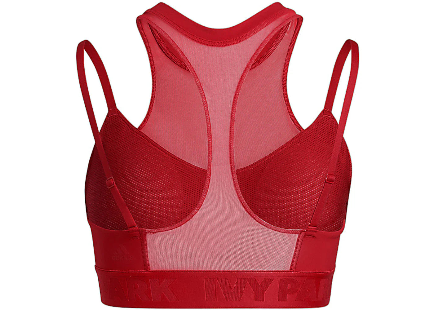 adidas Ivy Park High-Neck Sheer Bra Red