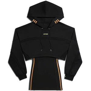 adidas Ivy Park Hooded Cutout Dress Black