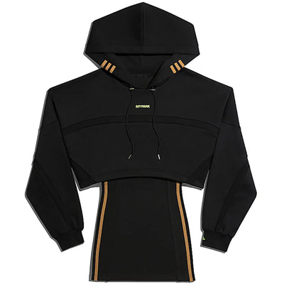 adidas Ivy Park Hooded Cutout Dress Black