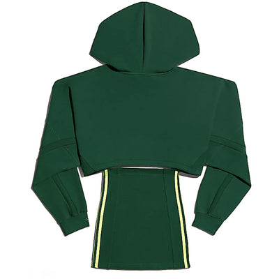 adidas Ivy Park Hooded Cutout Dress Dark Green