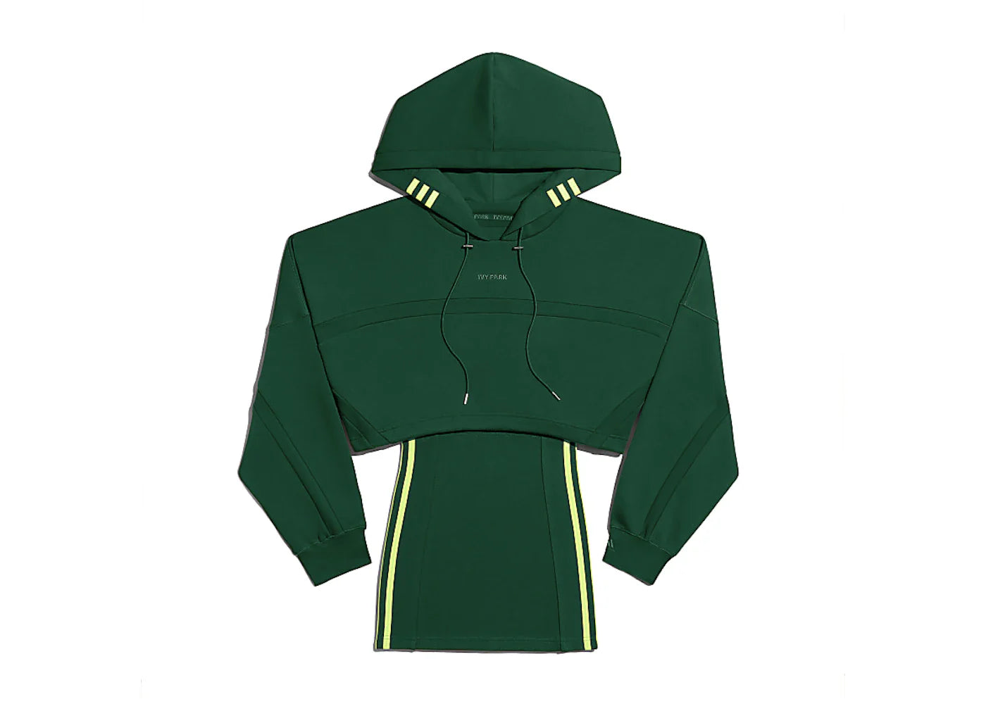 adidas Ivy Park Hooded Cutout Dress Dark Green