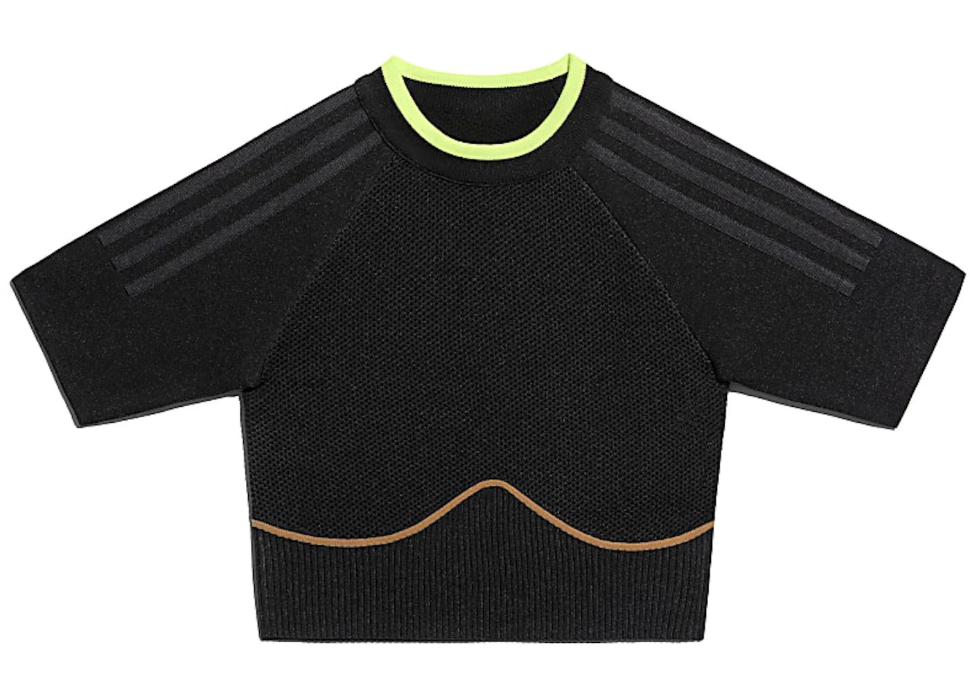 adidas Ivy Park Knit Crop Top (Plus Size) Black/Mesa