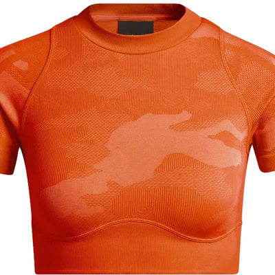 adidas Ivy Park Knit Crop Top Solar Orange