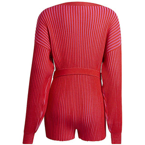 adidas Ivy Park Knit Knit Romper Red/Shock Pink