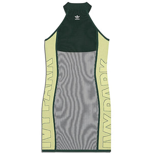 adidas Ivy Park Knit Logo Dress Dark Green/Green Tint/Yellow Tint