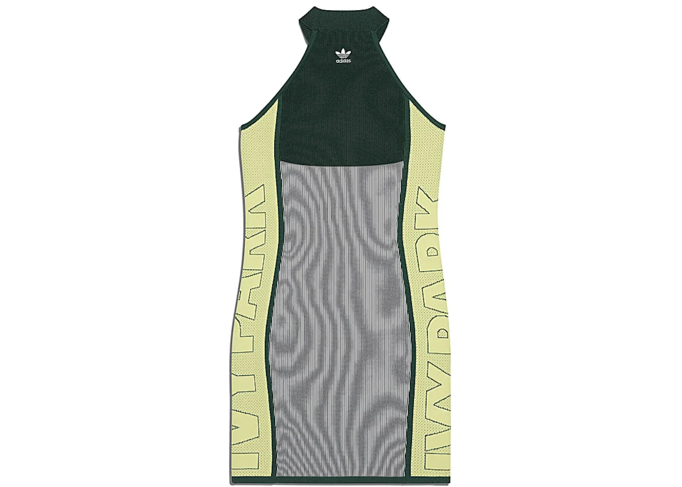 adidas Ivy Park Knit Logo Dress Dark Green/Green Tint/Yellow Tint
