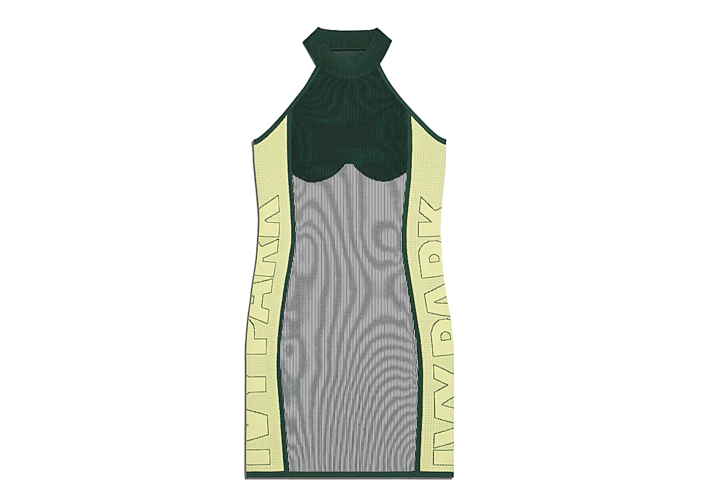 adidas Ivy Park Knit Logo Dress Dark Green/Green Tint/Yellow Tint