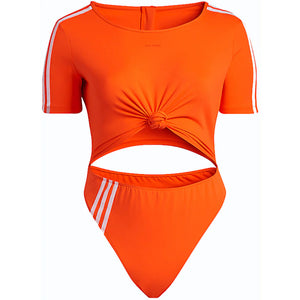 adidas Ivy Park Knot Swimsuit (Plus Size) Solar Orange