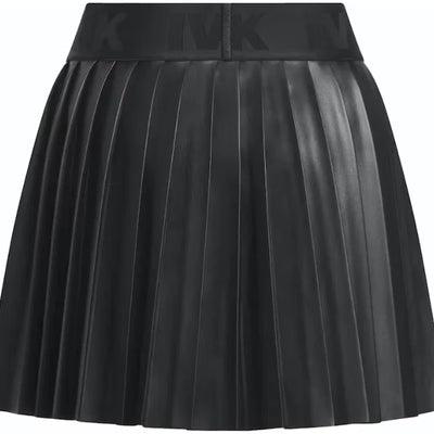 adidas Ivy Park Leather Pleated Mini Skirt (Asia Sizing) Black