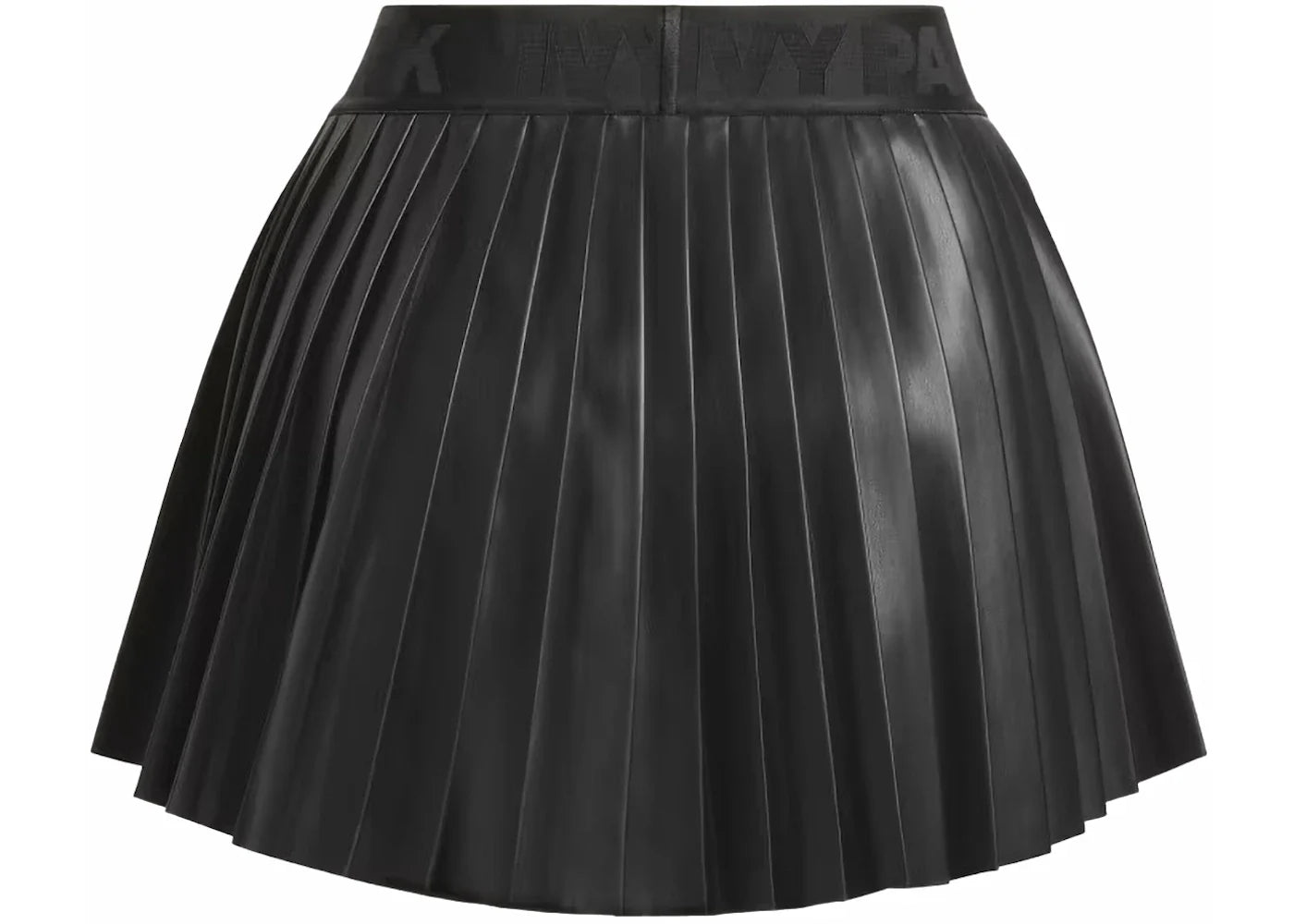 adidas Ivy Park Leather Pleated Mini Skirt (Plus Size) Black