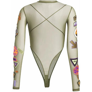 adidas Ivy Park Light Power-Mesh Bodysuit Wild Pine