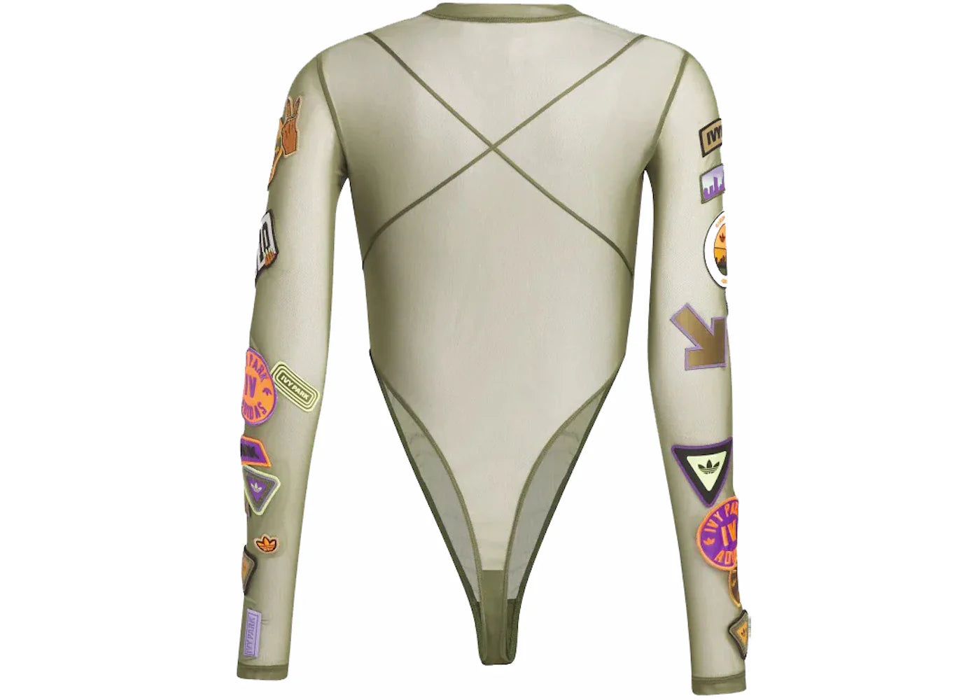 adidas Ivy Park Light Power-Mesh Bodysuit Wild Pine