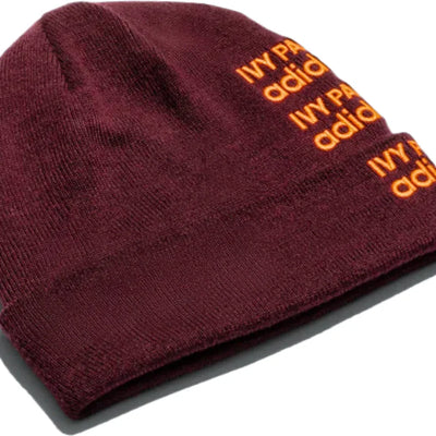 adidas Ivy Park Logo Beanie Maroon/Solar Orange