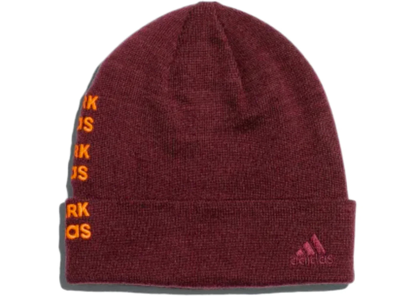 adidas Ivy Park Logo Beanie Maroon/Solar Orange